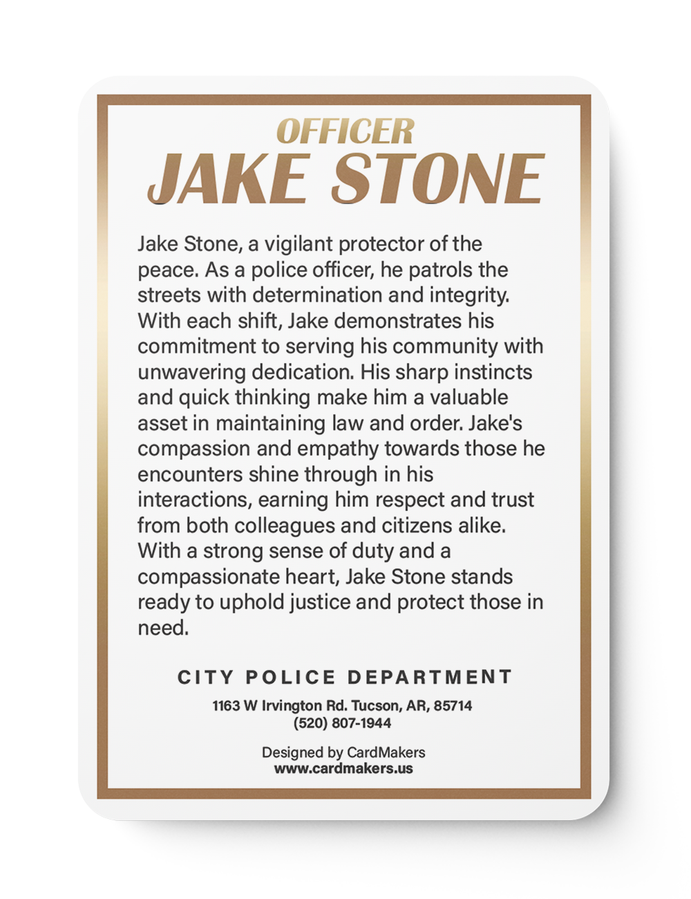 Police Commitment - Back