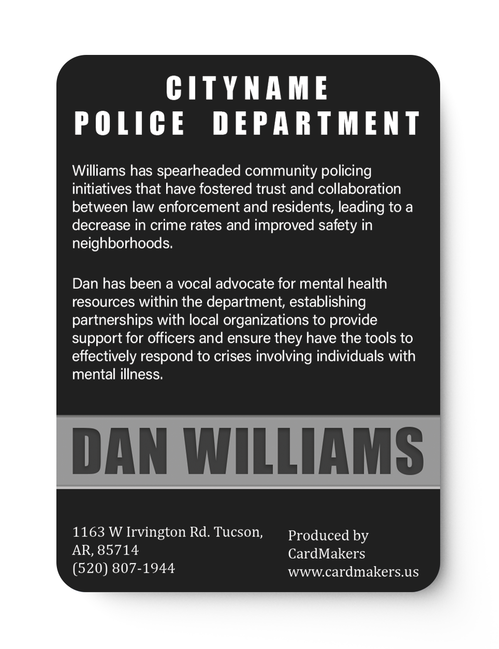 Police Amusement - Back