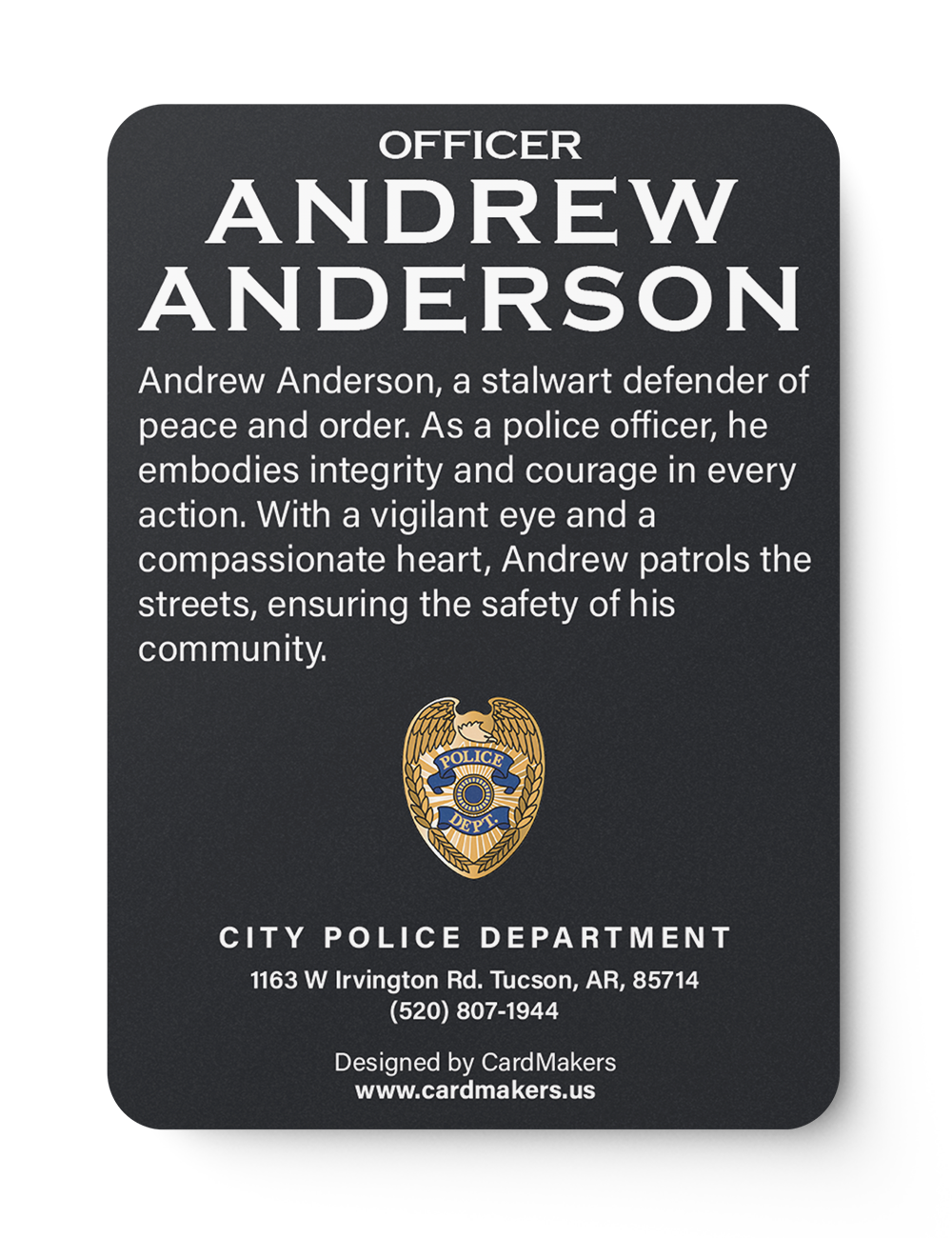 Police Dependability - Back