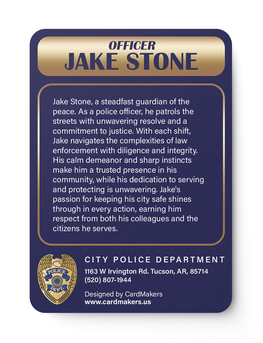 Police Fortitude - Back