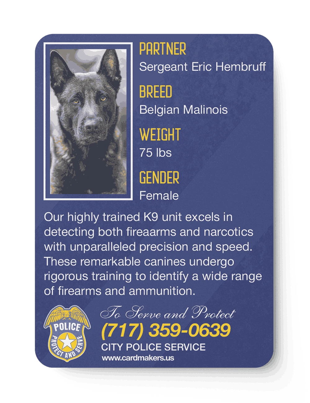 K9 Badge - Back