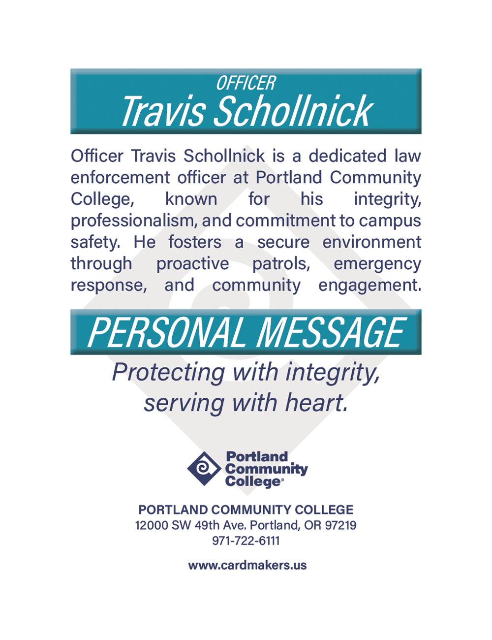 Portland Community College - Back